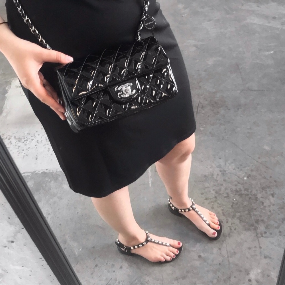 Chanel mini rectangular patent leather.